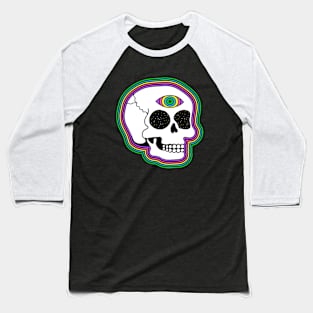 Cosmic Cool Skull Baseball T-Shirt